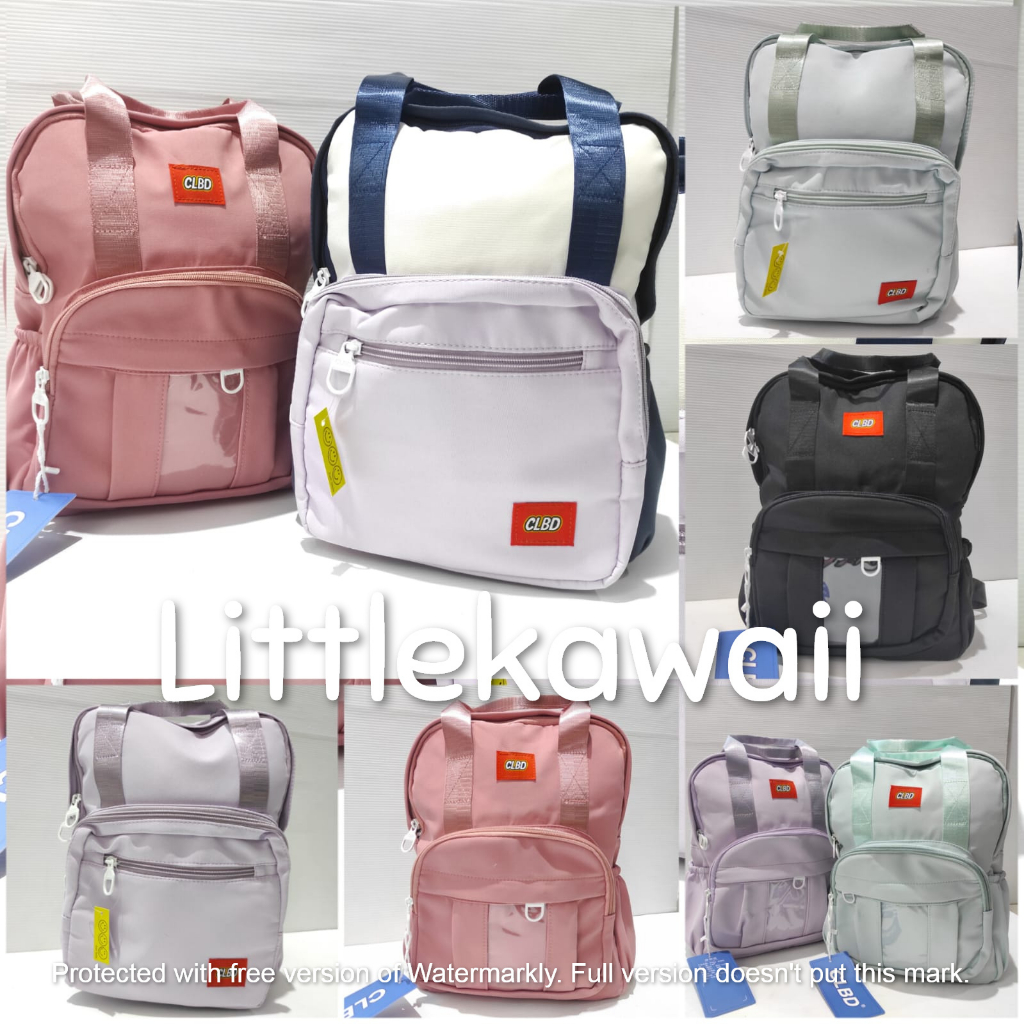 LK/Tas Ransel Laptop Backpack Parasut Tenteng Sekolah Fashion Korean Style Anak Remaja Dewasa Transparan CLBD Import