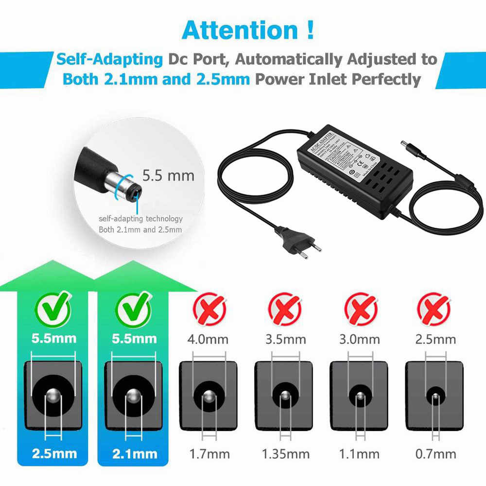 DC24V 6A Adaptor US/EU Plug 150W Power Supply Transformer LED Driver Power Supply untuk Lampu LED Ampli