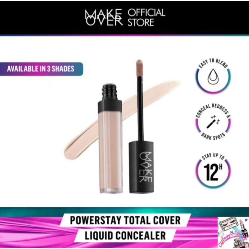 ☃️Cutezz_Ching1☃️MAKE OVER Powerstay Total Cover Liquid Concealer 6.5 ml - Concealer Liquid