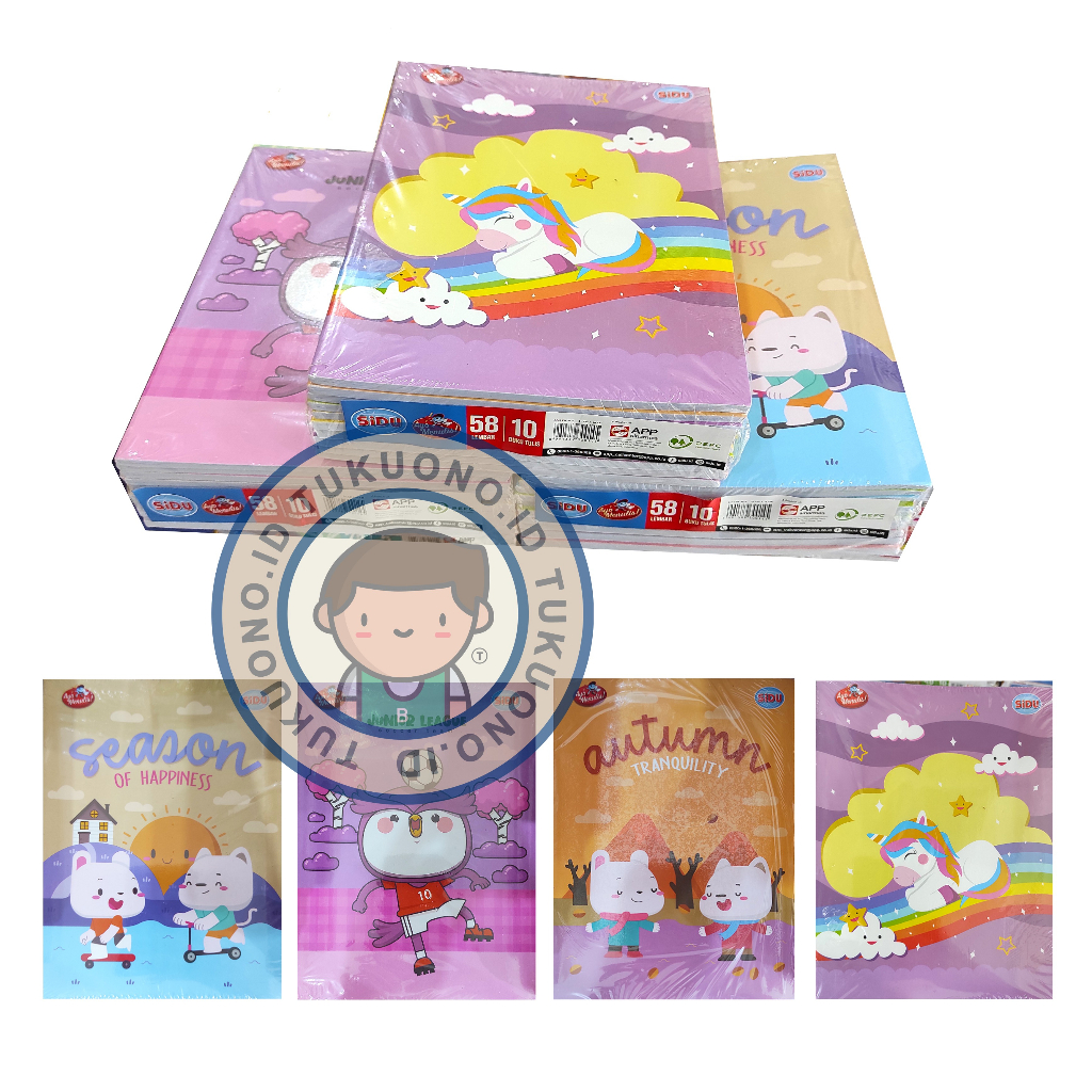 

(1 PACK) SIDU BUKU TULIS 58 Lembar | 1 PACK isi 10 Buku | Ukuran KWARTO