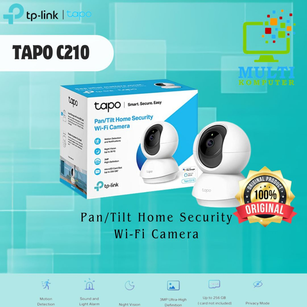Tapo C210 Pan/Tilt Home Security Wi-Fi Camera - Tp Link C 210