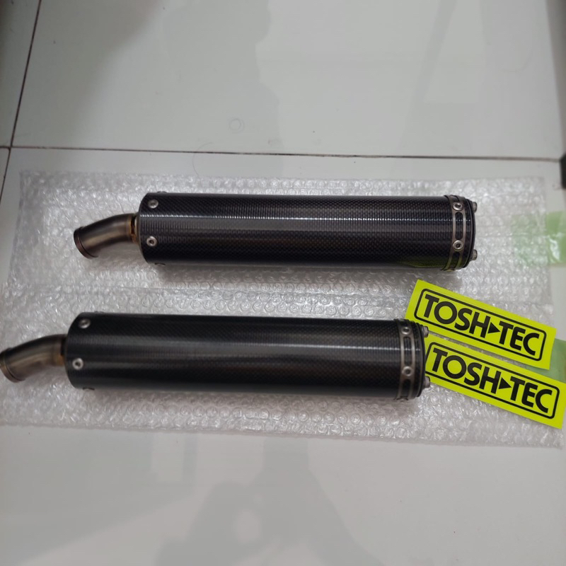 Knalpot Silincer Silencer ToshTec Tosh-Tec Carbon Titanium Original