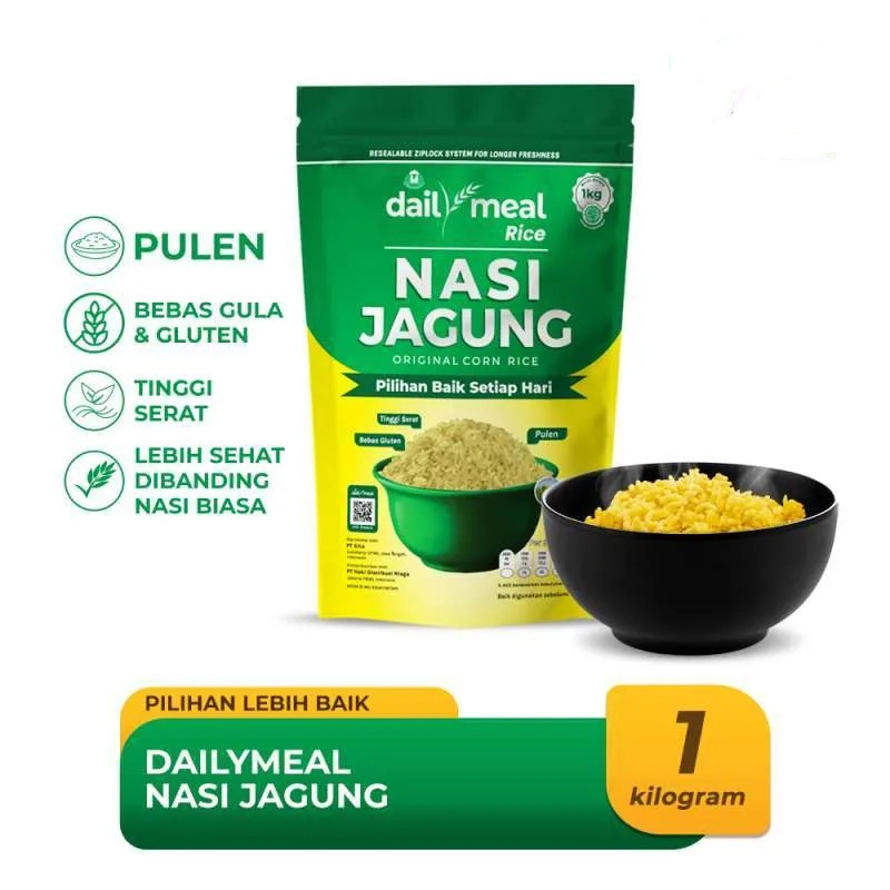 NASI JAGUNG DAILYMEAL 1KG BERAS DAILY MEAL CORN RICE