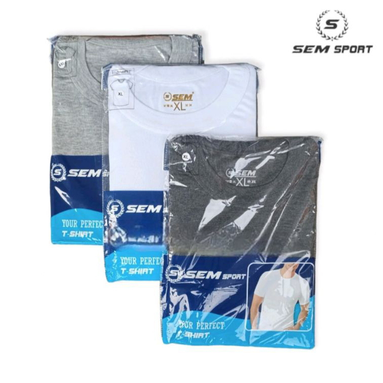 SEM Sport Kaos Oblong T-Shirt Pria Dewasa Body Fit