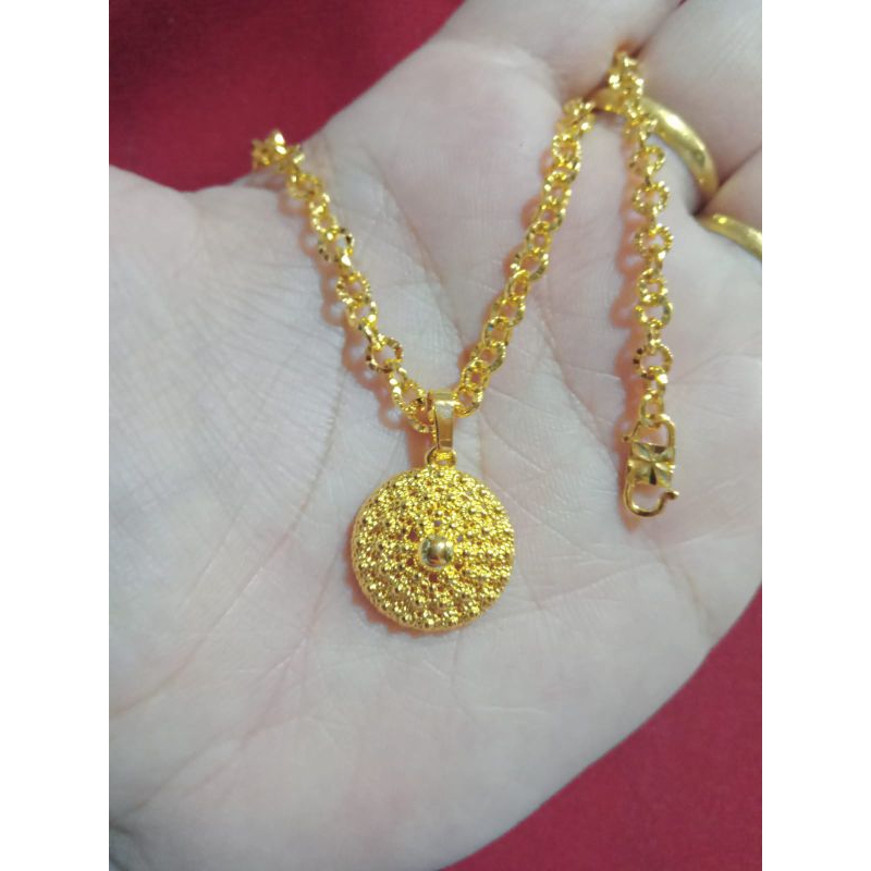 kalung Nuri besar Borobudur 45cm, 60cm dan 75cm lapis emas 24k