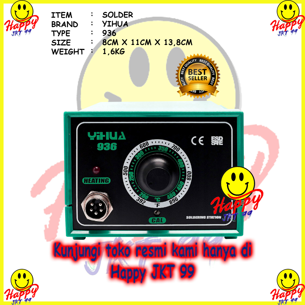 [ HAPPY JKT 99 ] SOLDER STATION YIHUA 936 ORIGINAL YIHUA936 STATION SOLDERING ORIGINAL