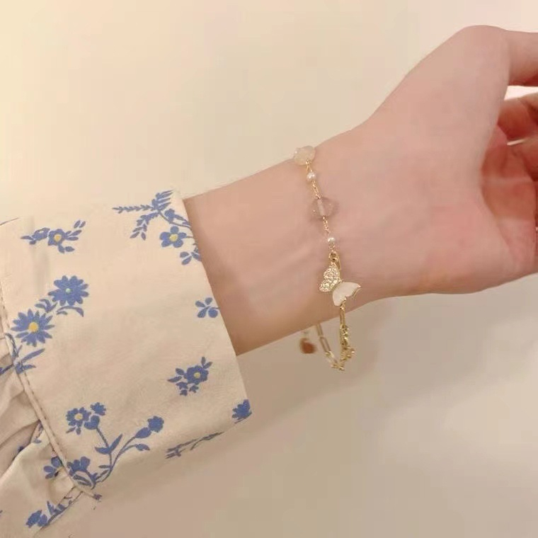 Gelang Titanium Lapis Emas Fashion Korea Perhiasan Aksesoris Gelang Kaki Model Pantai Dan Gelang Tangan Wanita Import Tangan Rantai Adjustable