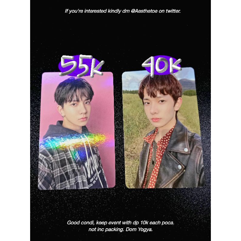 Heeseung, Jungwon, Sunoo Photocard (Weverse pob, m2u r1, bdo, weverse ver)