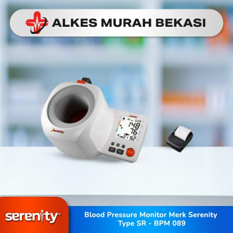 Serenity Type SR - BPM 089 / Desktop Arm Type Electronic Blood Pressure Monitor / Tensimeter Digital Profesional