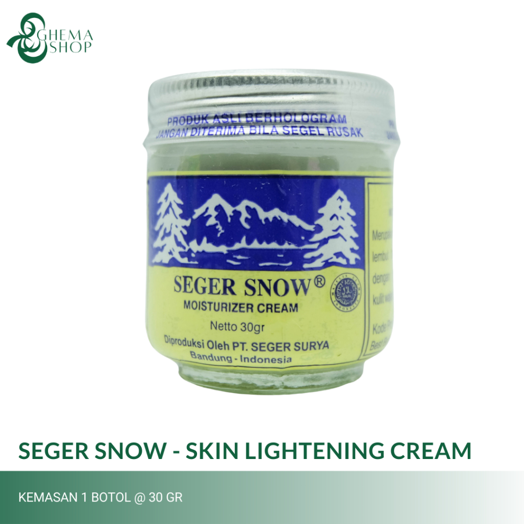 Seger Snow Moisturizer Cream Krim Pelembab Kemasan Botol Kaca