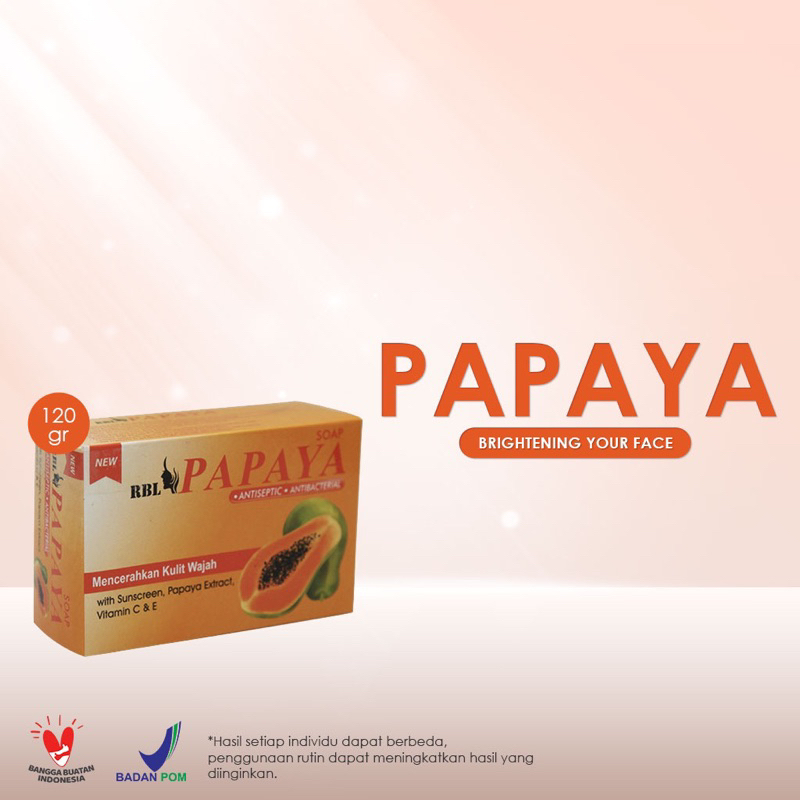 RBL sabun papaya antiseptic antibacterial with vitamin c 120gr