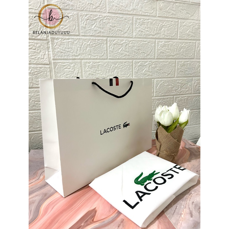 Paper Bag Lacoste Pembungkus Kado ( Ready Stock Jakarta )