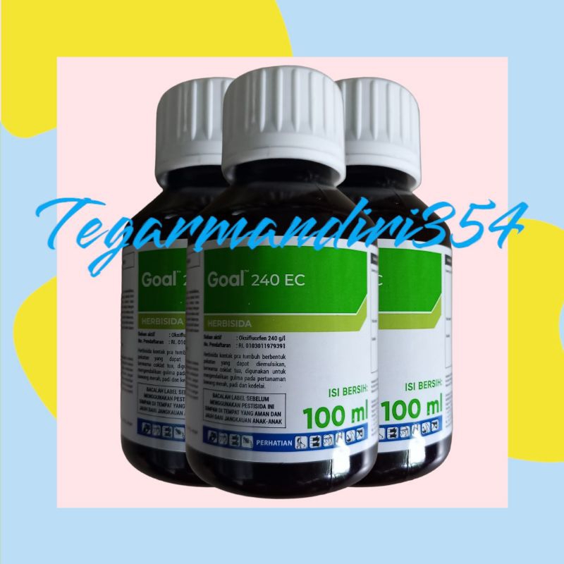 HERBISIDA PEMBASMI BIJI RUMPUT GOAL 240EC 100ML / Herbisida goal 240ec 100ml obat biji gulma Goal 10