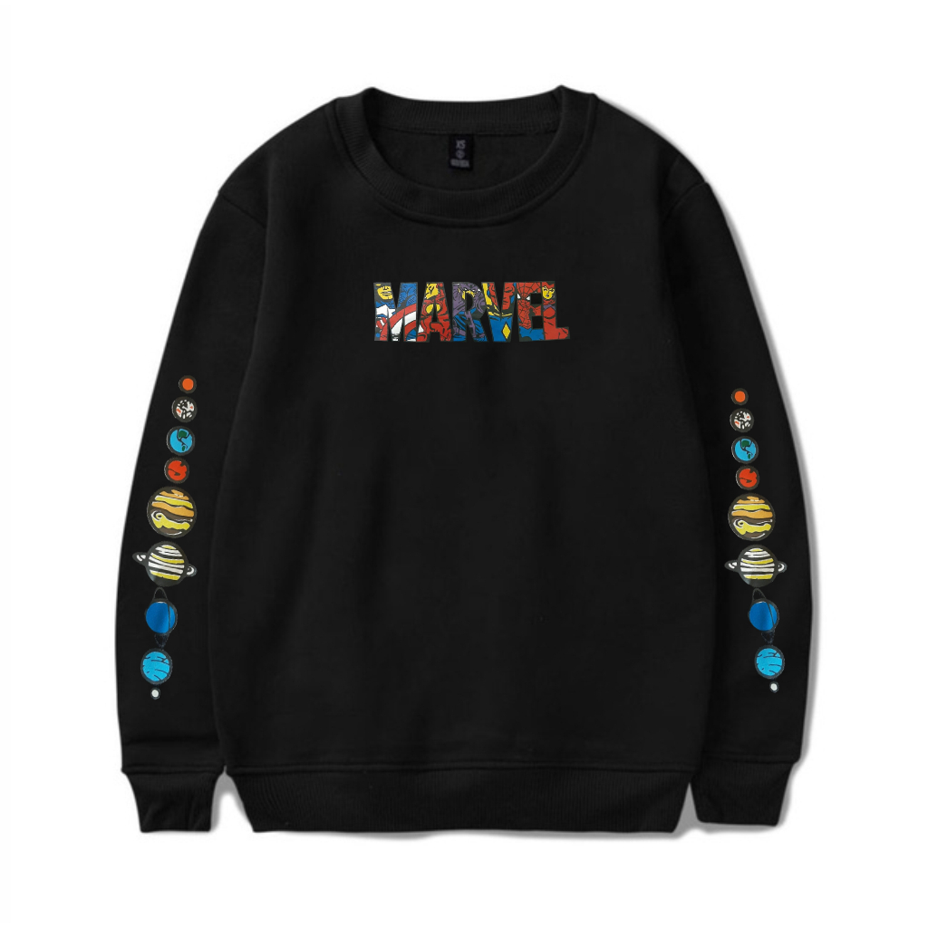 Sweatshirt Crewneck Marvel Premium Original Size M-XXL ( Pria &amp; Wanita )