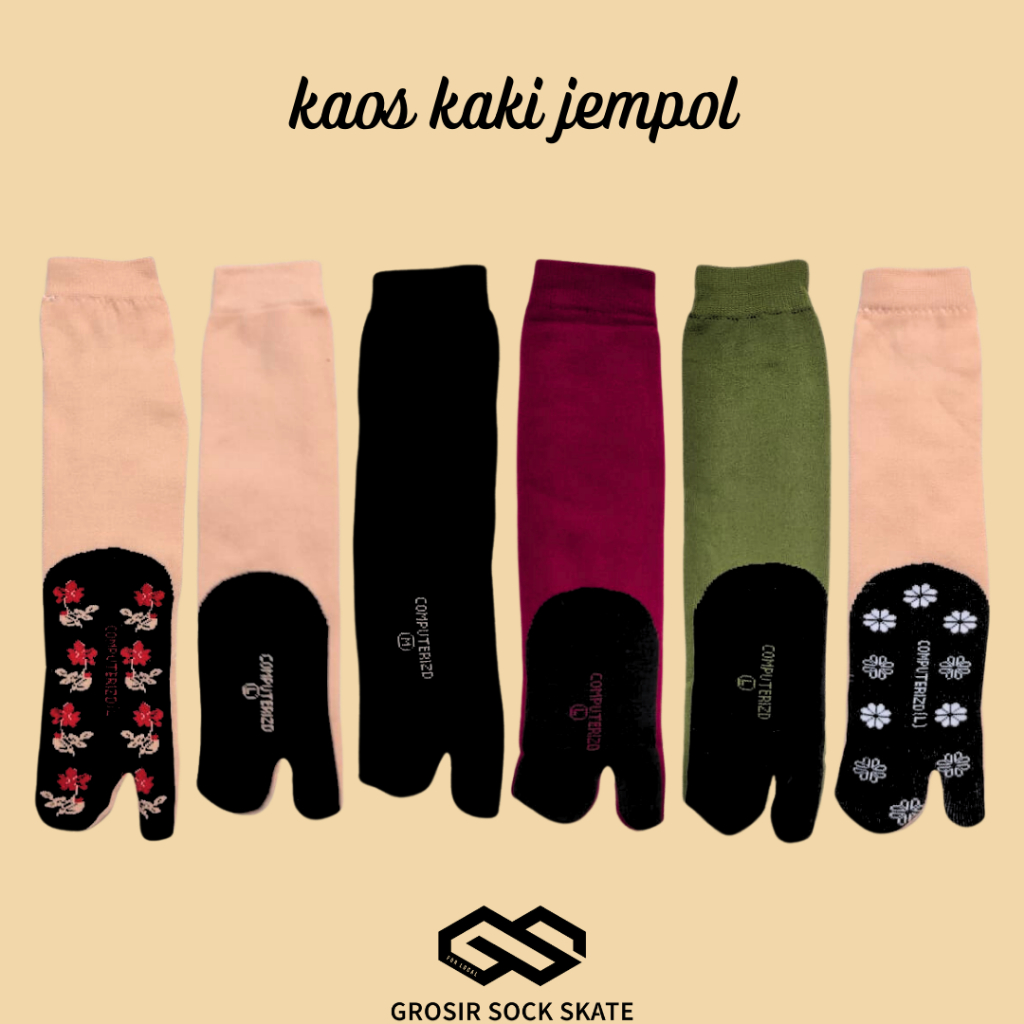 KAOS KAKI JEMPOL POLOS MUSLIMAH BAHAN NYLON TEBAL