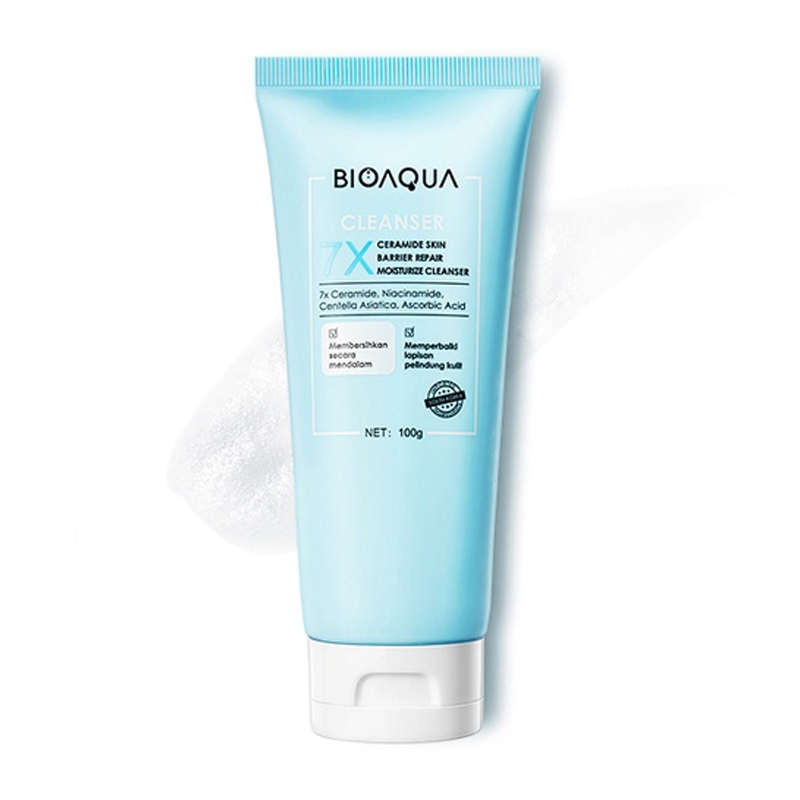 Bio Aqua Bioaqua 7x Ceramide Skin Barrier Repair Moisturize Cream 50gr / Lotion 30ml / Toner 120ml / Facial Cleanser 100ml