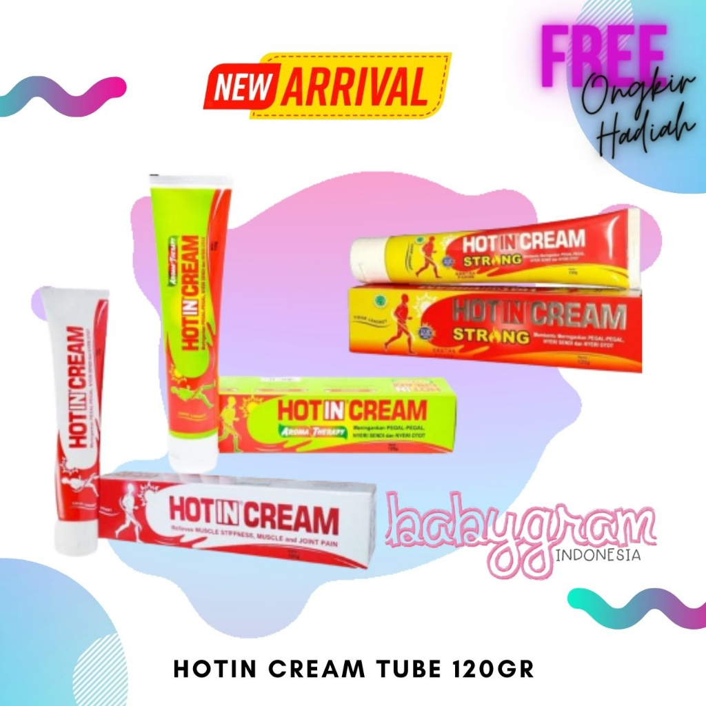 Hotin Cream Pereda Nyeri Sakit Otot Tube 120g Botol 120g Hot in Koyo Aroma Therapy Hottin