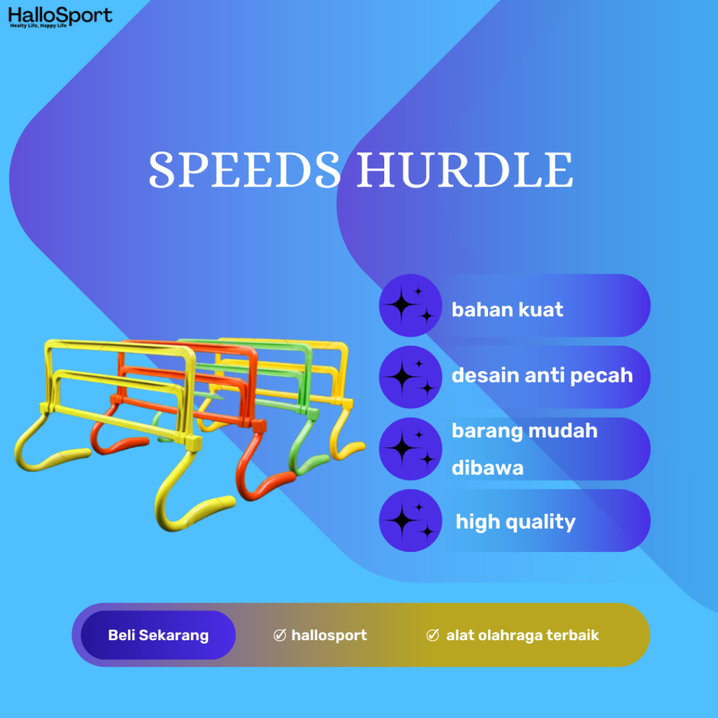 Speeds Hurdle Alat Olahraga Melatih Reflek  Lompatan Sepak Bola Futsal Atletik Olahraga Dewasa Remaj