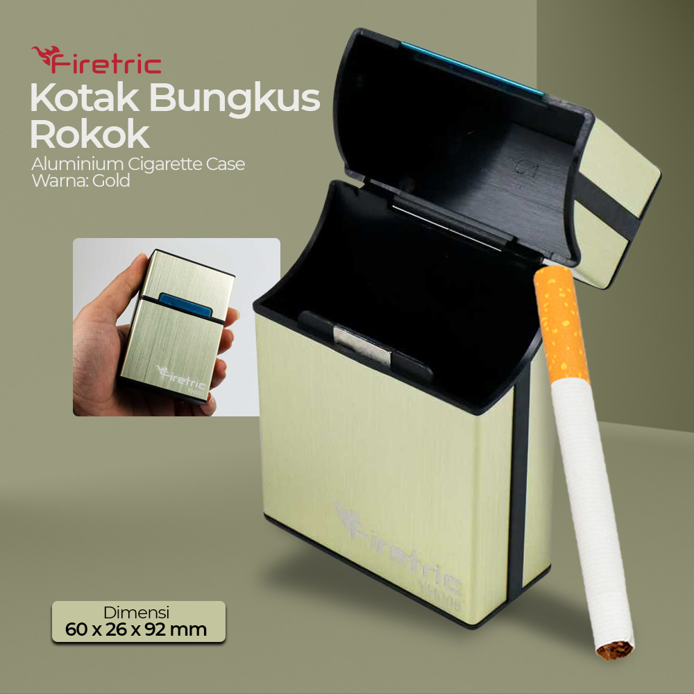 Firetric Kotak Bungkus Elegan Aluminium Case - YH006 - Golden