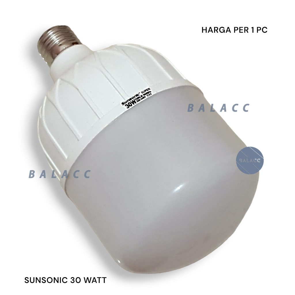 Lampu Led Sunsonic 30 Watt 30w Cahaya Putih Paket 5 Pcs