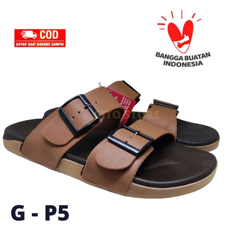 Sandal  Selop Pria New Sendal  Pria Model Ban Dua - Sandal Santai Pria