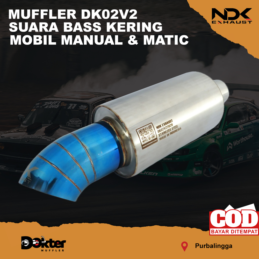 KNALPOT MOBIL RACING MEREK NDK EXHAUST DK02V2 SILINCER KNALPOT MOBIL RACING KENALPOT RACING BASS KER