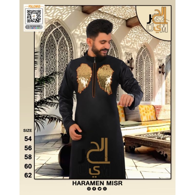 DAFFAH AL HARAMAIN JUBAH AL HARAMAIN GAMIS PRIA HAROMAIN GAMIS LAKI LAKI GAMIS HARAMEN MISR GAMIS HA