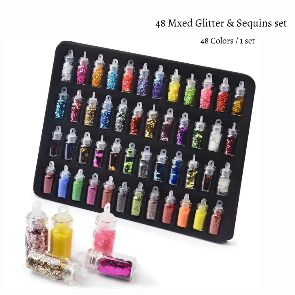 Nail Art Glitter set 48 / sequins set