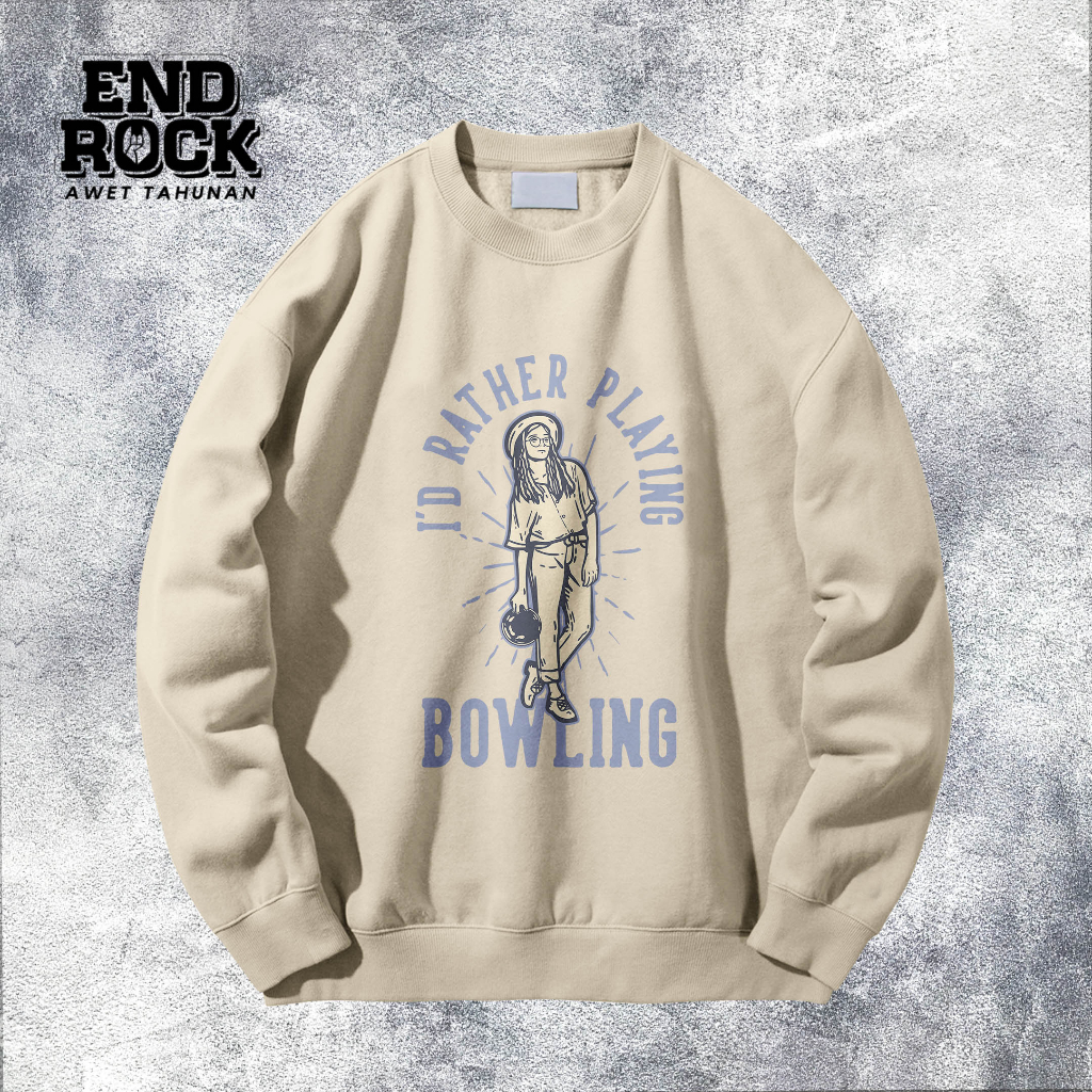 Crewneck Exclusive Original Endrock Tema Bowling DTFS146