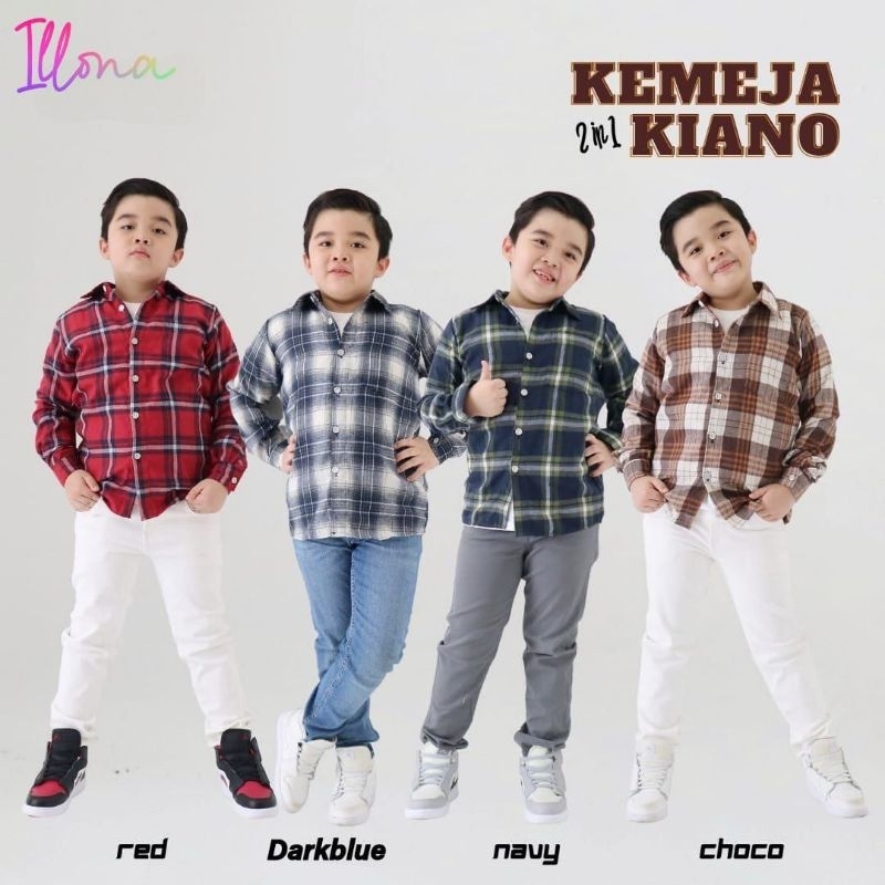 BAJU KEMEJA FLANEL KOTAK ANAK LAKI LAKI ORI