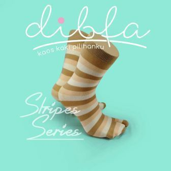 Kaos Kaki Jempol Dibfa Series Polos/Telapak Hitam Stripe Series