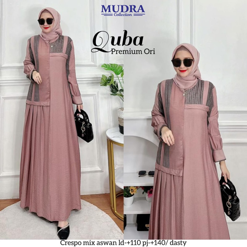 QUBA DRESS GAMIS BY MUDRA BAJU LEBARAN BAJU MUSLIM BAJU KONDANGAN