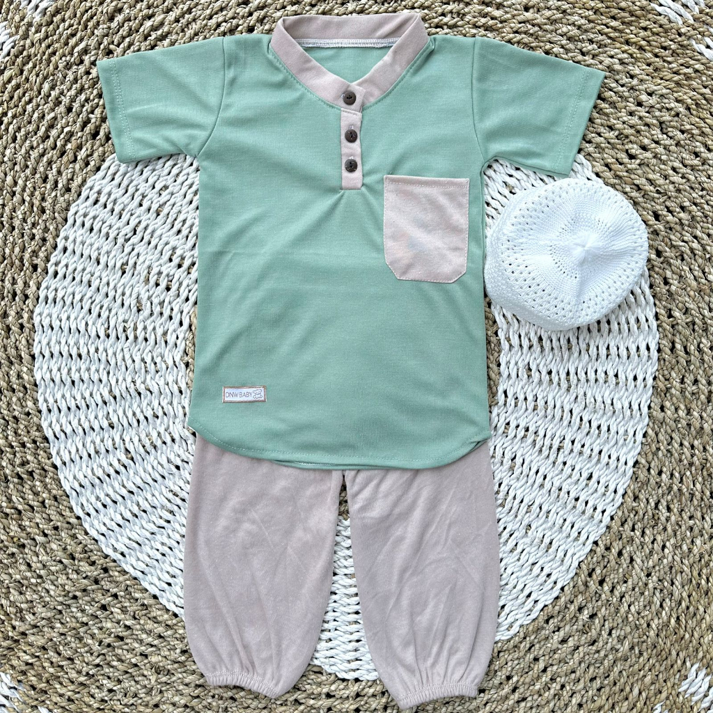 Setelan Koko Bayi Baju Muslim Bayi Baju Oblong Bayan Bayi DNW BABY