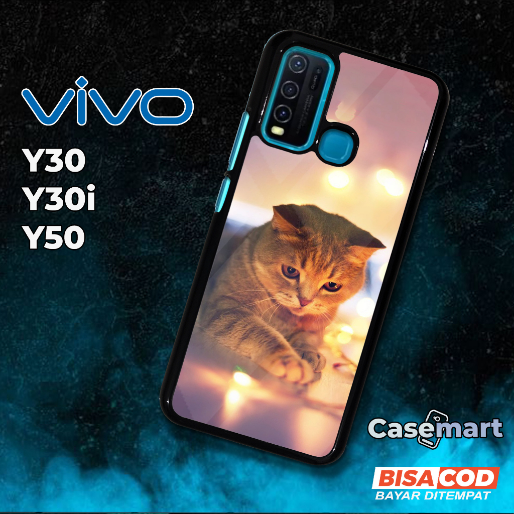 Case Vivo Y30 Y50 Y30i [MEOW] Casing Hp Vivo Y30 Y50 Y30i CASEMART Case Hp VIVO Custom Case Foto Kes