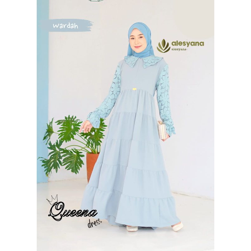 Gamis Quenna Brukat Umpak by Alesyana | Gamis Brukat Alesyana