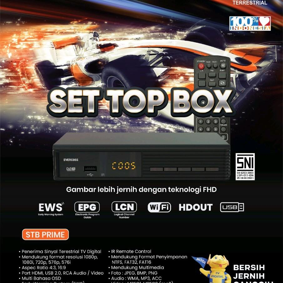 1 Koli Evercoss STB Set Top Box Pro Digital TV Receiver Full HD Megabox