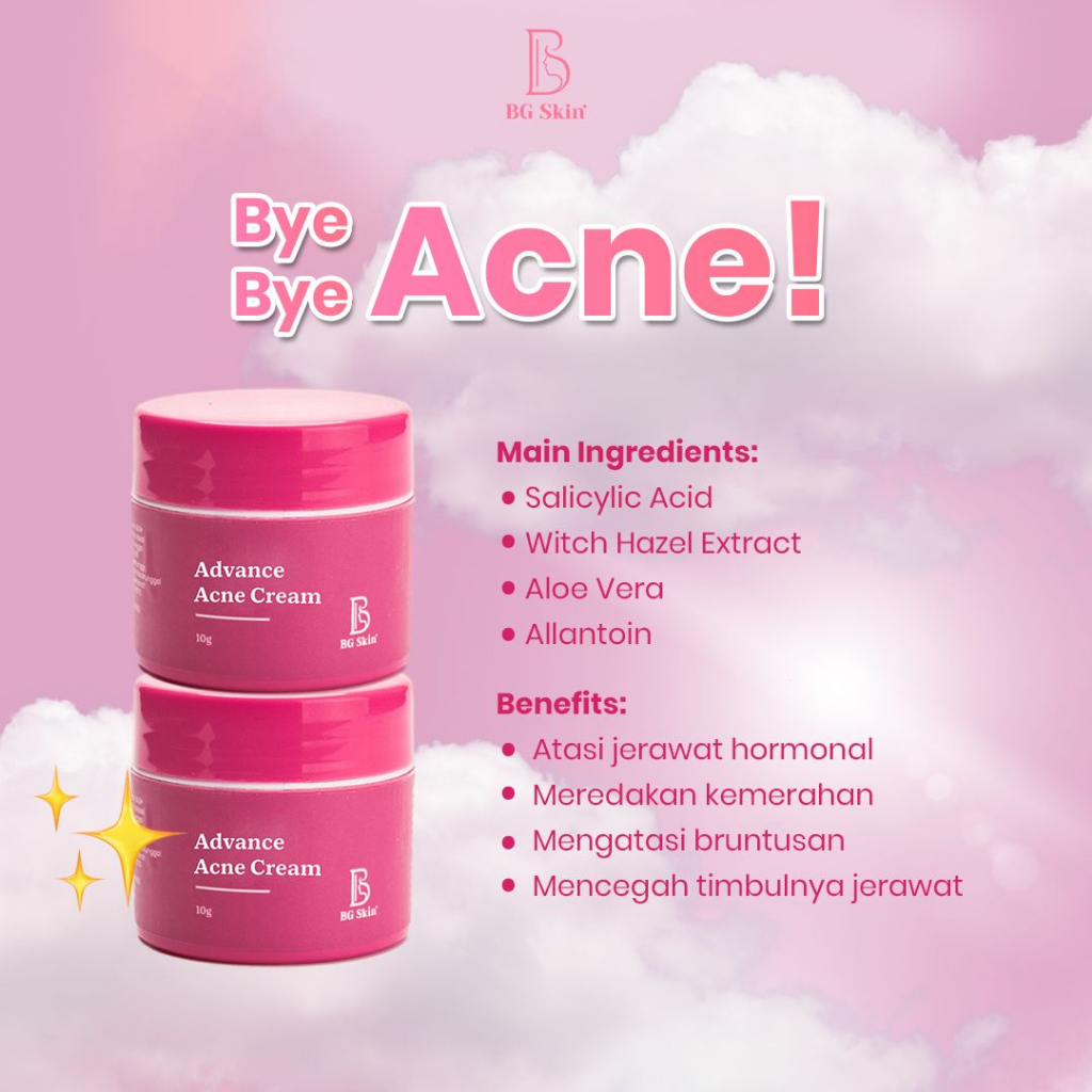 BG SKIN ADVANCE ACNE CREAM NIGHT CREAM SENSITIVE SKIN