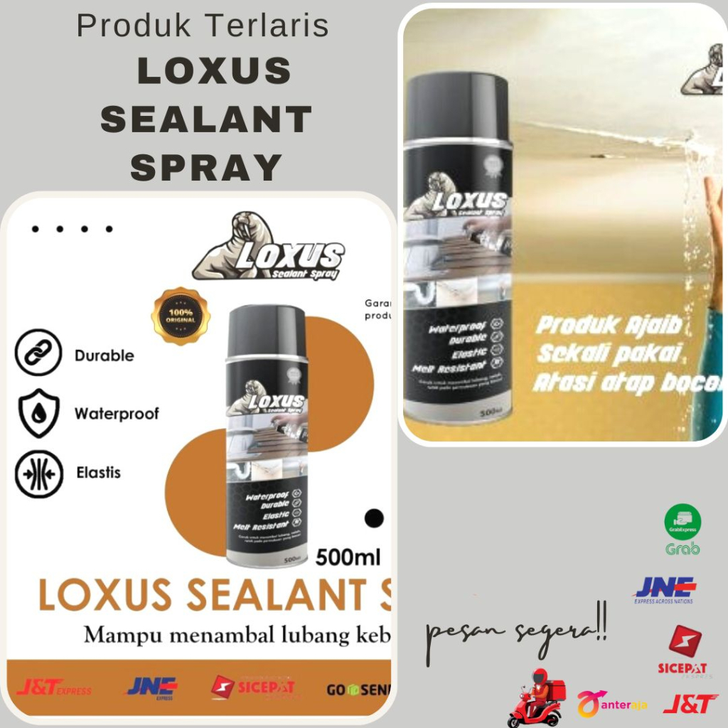 BEST SELLER||LOXUS sealent spray Tambal bocor Genteng tembok pipa plafon Kolam Renang||1PCS LOXUS SE