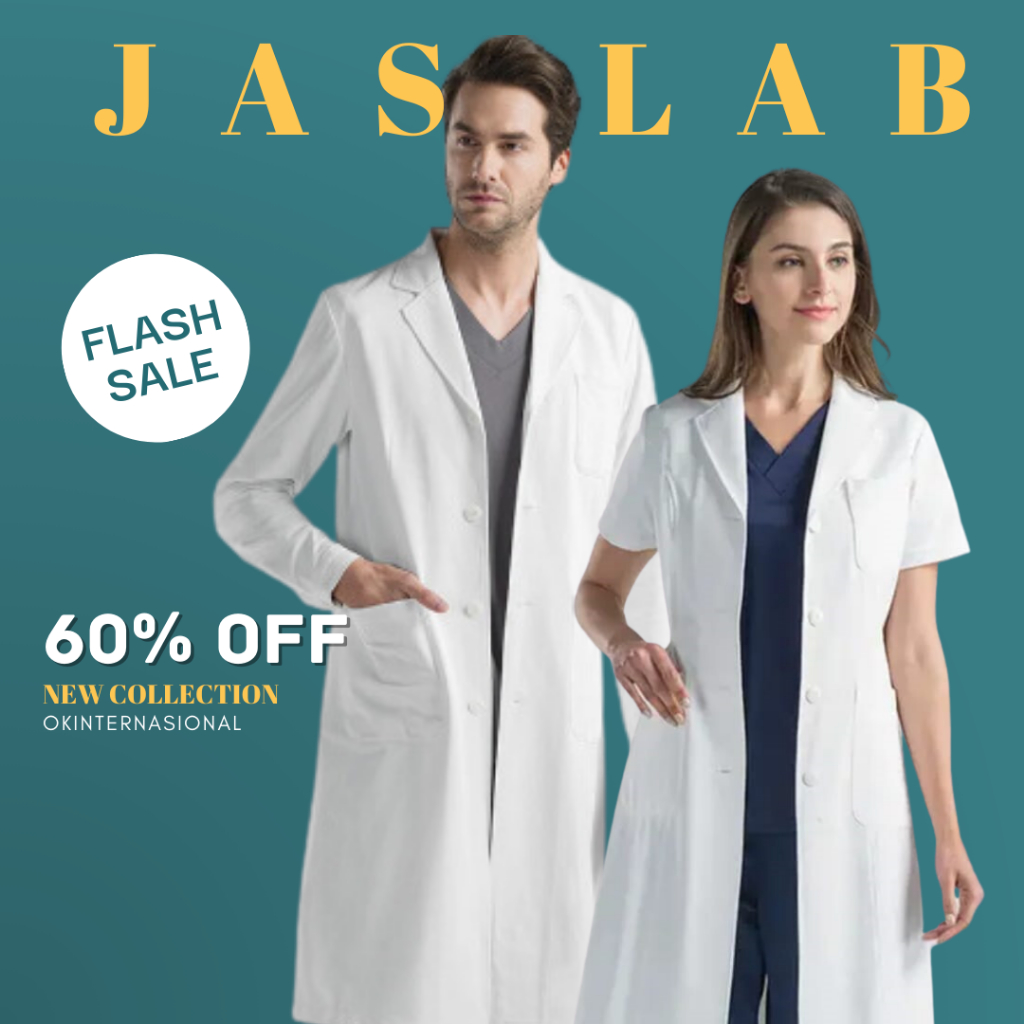 SUPER FLASH SALE!! JAS LABORATORIUM Lengan Panjang Pendek Pria dan Wanita /JAS PRAKTEK / JAS LAB