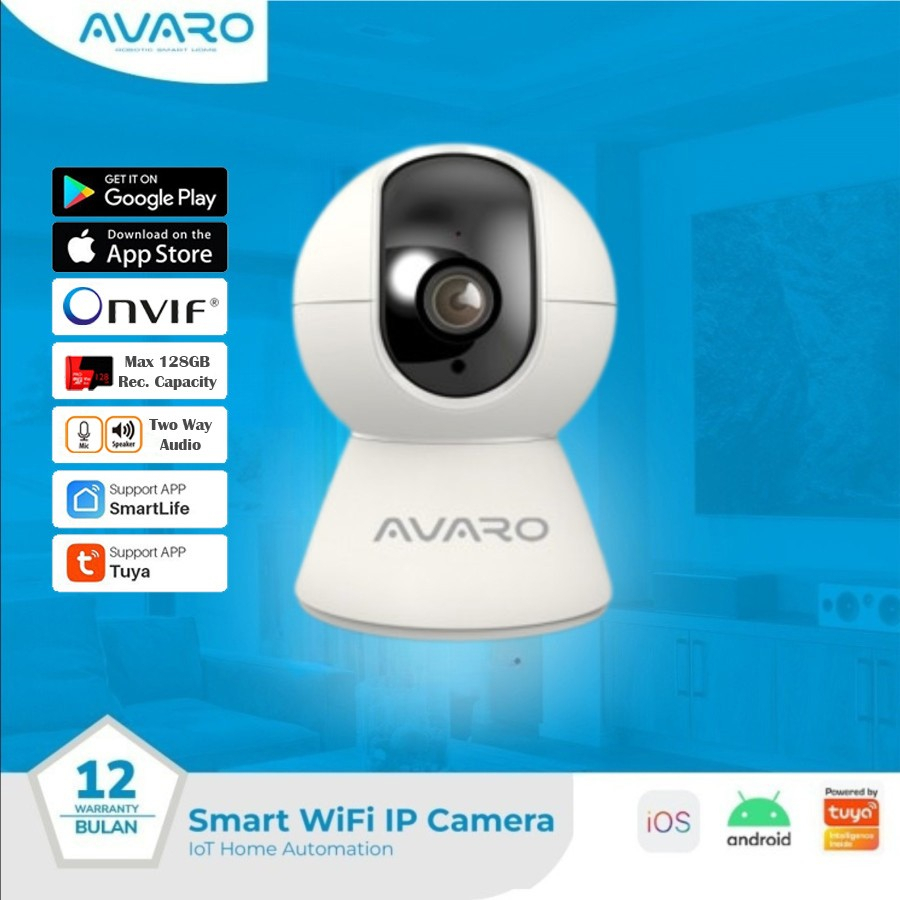 AVARO Smart IP Camera Indoor PTZ 2MP CCTV WIFI Exclusive