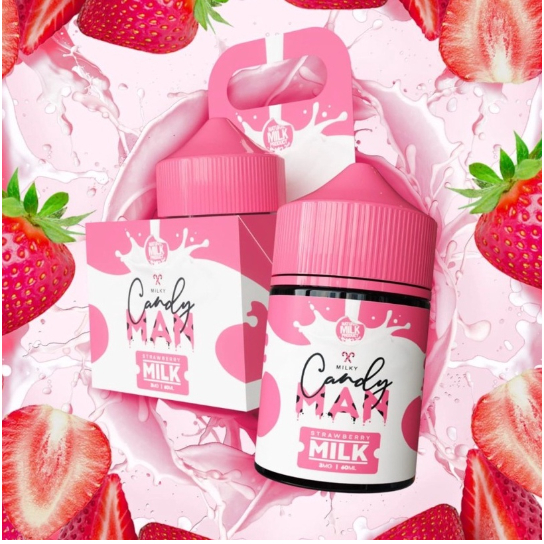 CANDYMAN MILK STRAWBERRY 60MILI - CANDY MAN