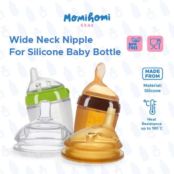 MOMI HOMI S05 Nipple Dot Pengganti Wide Neck 1 Lubang / 2 Lubang / 3 Lubang Dot Sendok Sedotan Botol bayi leher lebar pengganti puting Aksesoris