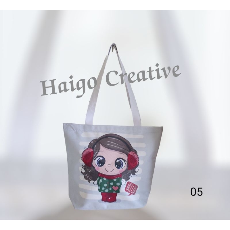 HAIGO TAS TOTEBAG WANITA - MURAH BANGETT - TAS BELANJA BAHAN D300