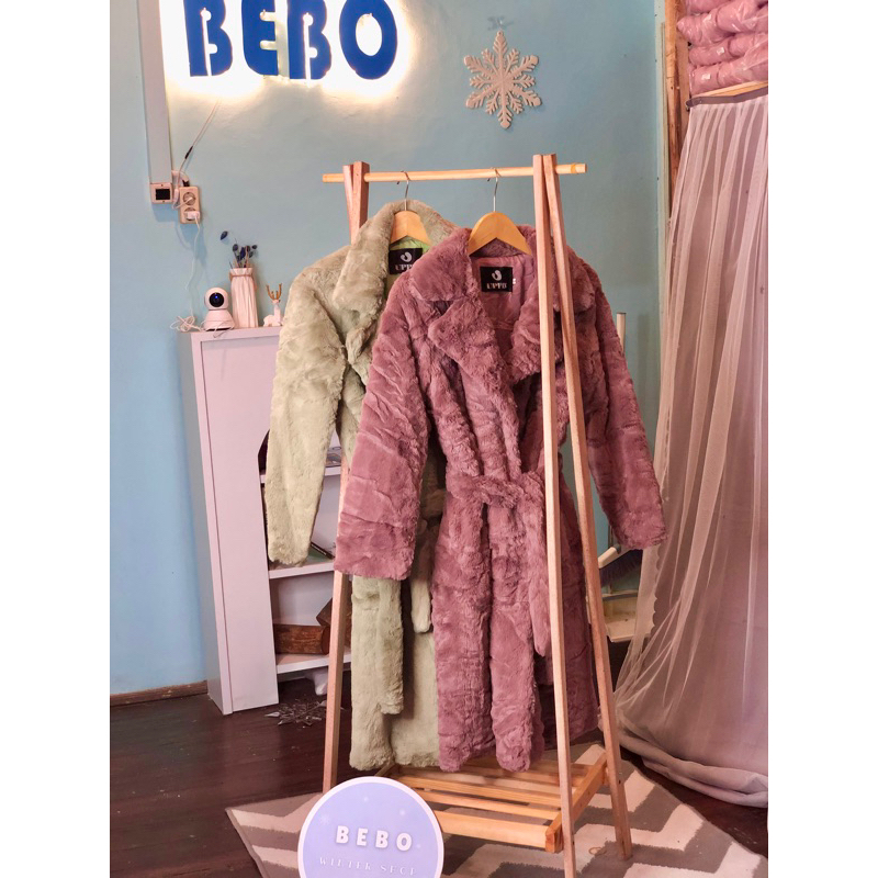 Winter Fur Coat Wanita dengan Cotton Padded Mantel Bulu Korea