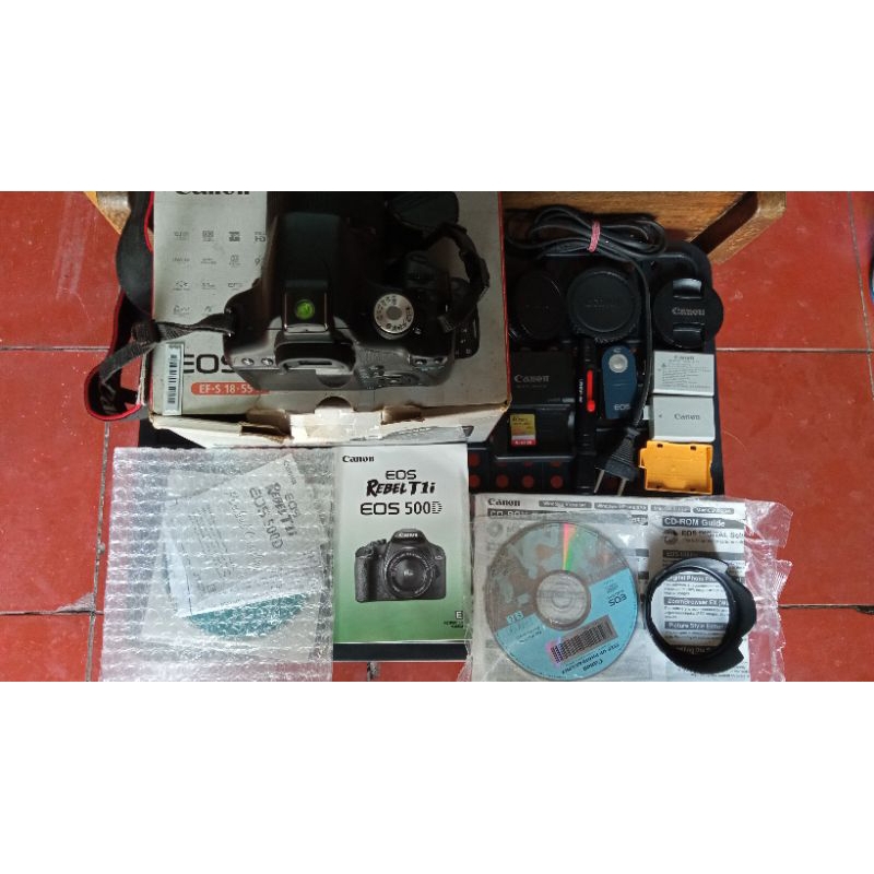 Camera Canon 500D Second Fullset Lengkap NO MINUS Terbaik Plus Aksessoris