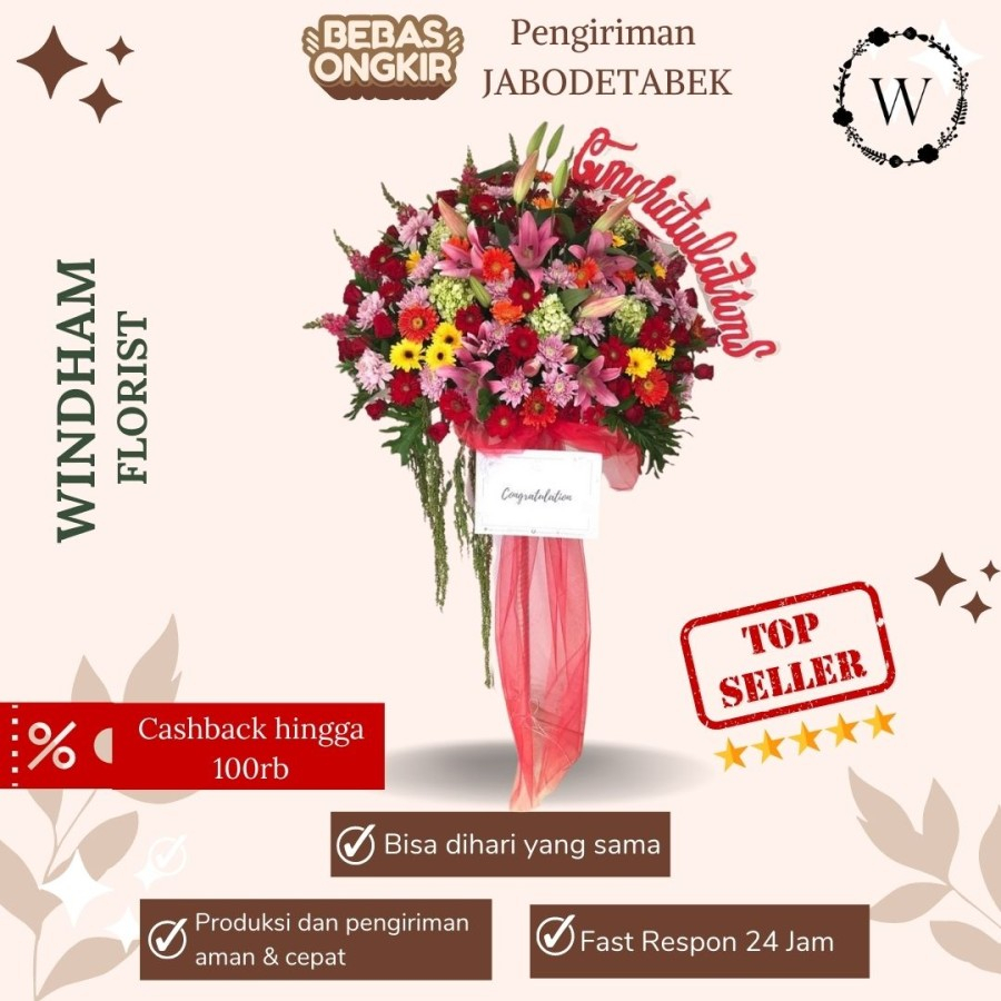 Standing Flower Congratulation Opening Store