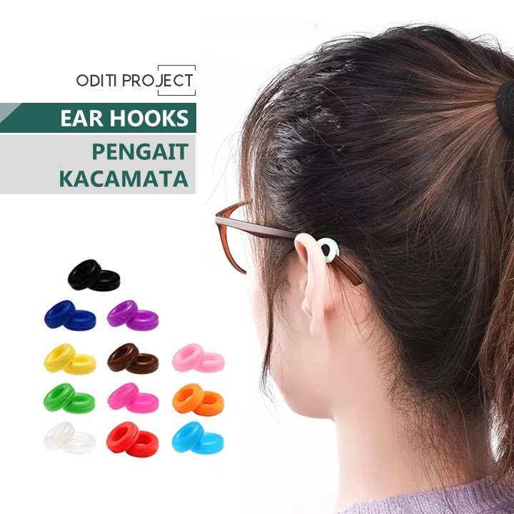Earhook  Pengait Telinga Kacamata | Ear hook Kacamata Silikon Bulat
