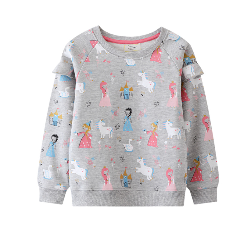 babyfit [3-8thn] PRINCES UNICORN sweater lengan panjang anak perempuan import ydm-0404