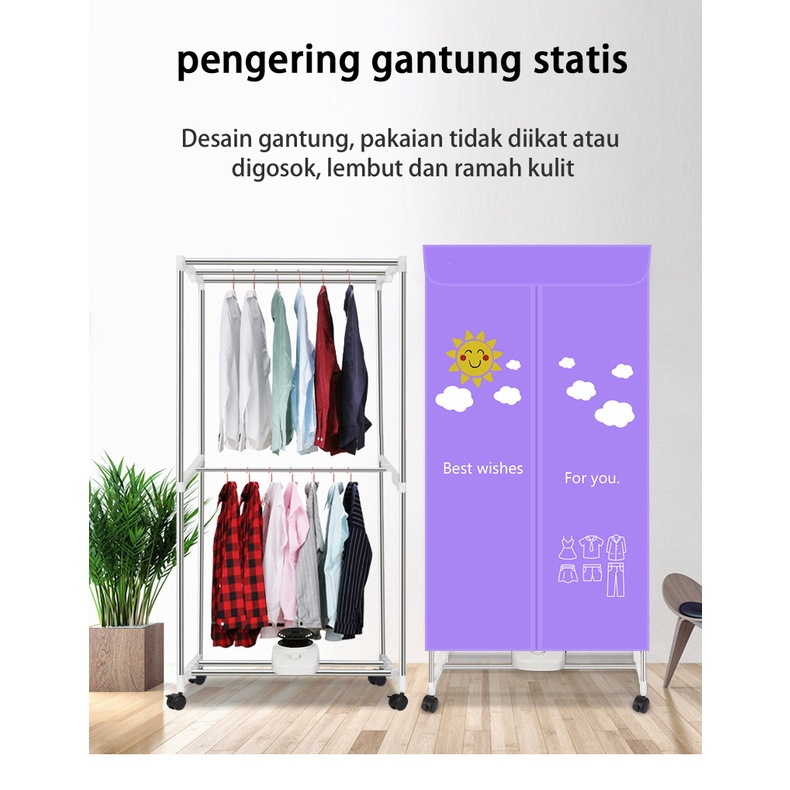 ⚡Garansi+Ready⚡Pengering Pakaian 1000W Elektrik Clothes Dryer Portable Elektric Clothes Dryer Alat Pengering Sepatu Baju MMY