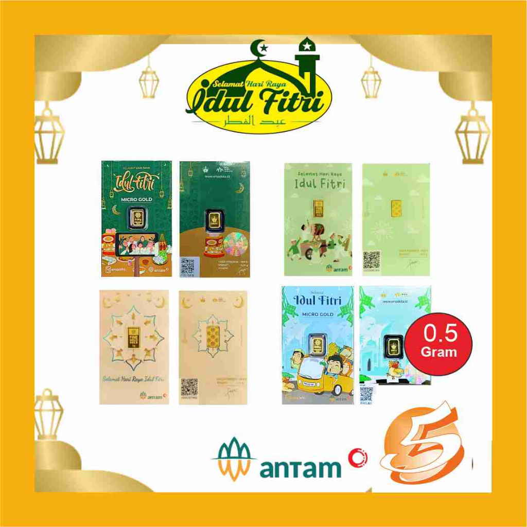 Emas Logam Mulia Antam EMAS KITA 0.5 Gram Edisi Idul Fitri Lebaran Gram Seri Hadiah HAMPER PARCEL